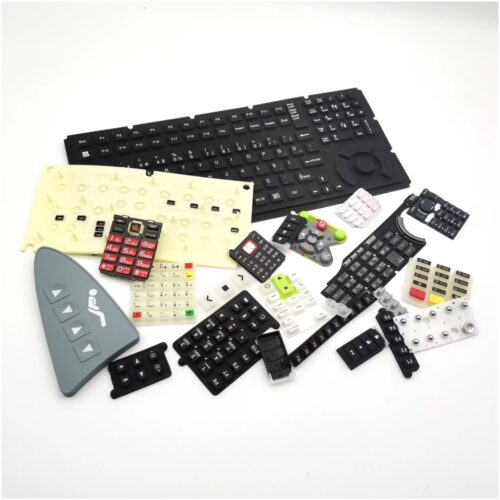 silicone rubber button keypad with conductive carbon pill PU coating silicone keypad