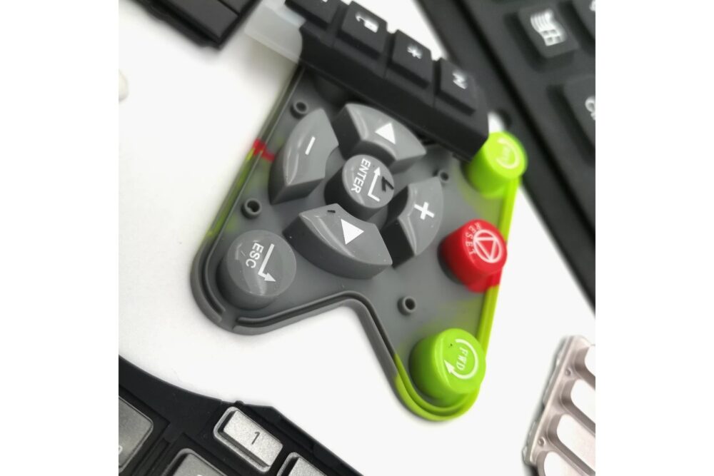 silicone rubber button keypad with conductive carbon pill PU coating silicone keypad