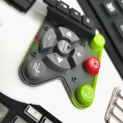 silicone rubber button keypad with conductive carbon pill PU coating silicone keypad