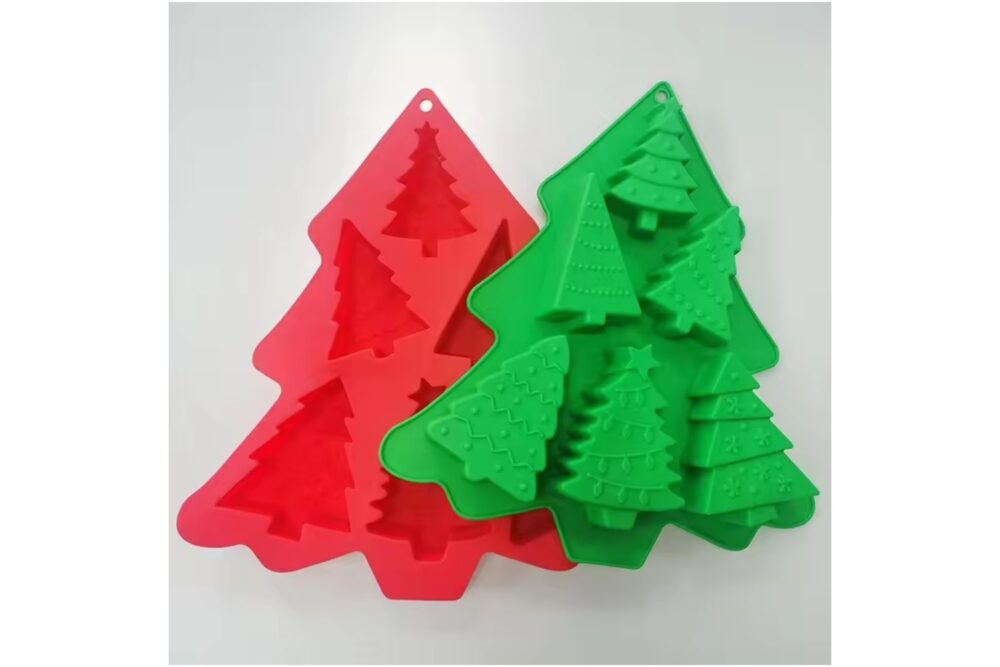 OEM Snowflake Christmas Silicone Cake Mold Pastry Baking Decorating Tool Christmas Tree Bread Biscuit Ice Cream Mold