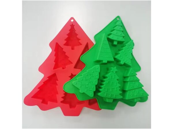 OEM Snowflake Christmas Silicone Cake Mold Pastry Baking Decorating Tool Christmas Tree Bread Biscuit Ice Cream Mold