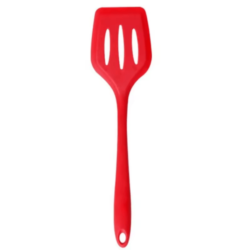 Food-grade Silicone Kitchen Cooking Utensil Kitchen Ware Accessories Non Stick Silicone Slotted Spatula with Custom Design