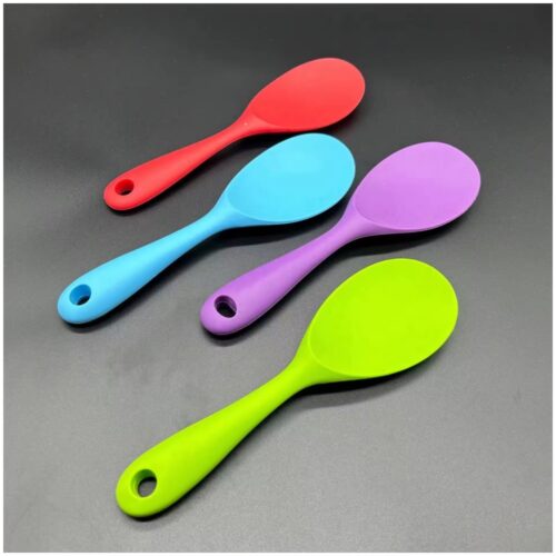 OEM Heat Resistant Food Service Spoon Silicone Rice Paddle Spatula Home Kitchen Tools Silicone Rice Spoon