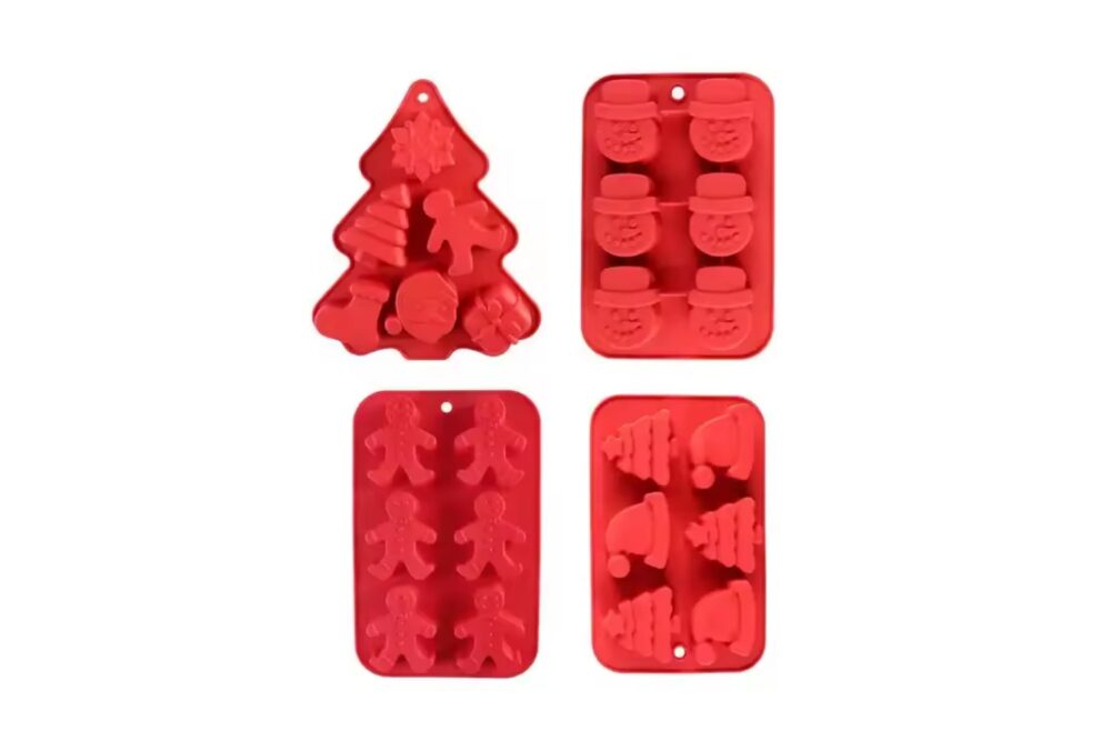 Customized Silicone Molding Products Christmas Tree And Santa Claus Hat Crown Patterns Baking Silicone Fondant Cake Decorating Molds